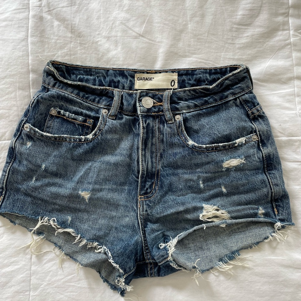garage denim jean shorts